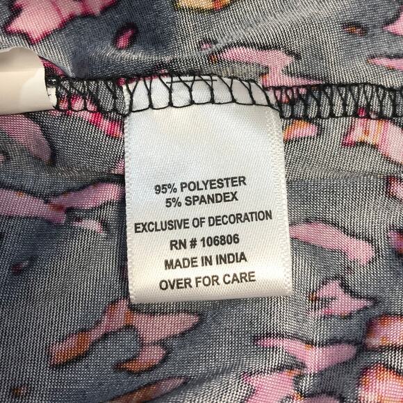 Emily Daniels Sequin Abstract Collared 3/4 Sleeve Blouse XL - Picture 5 of 8